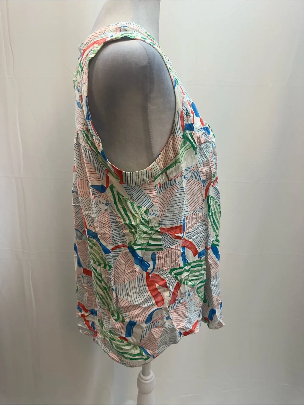 Maeve by Anthropologie Multicolor Sleeveless Button-Front Blouse 6 - Picture 3 of 4